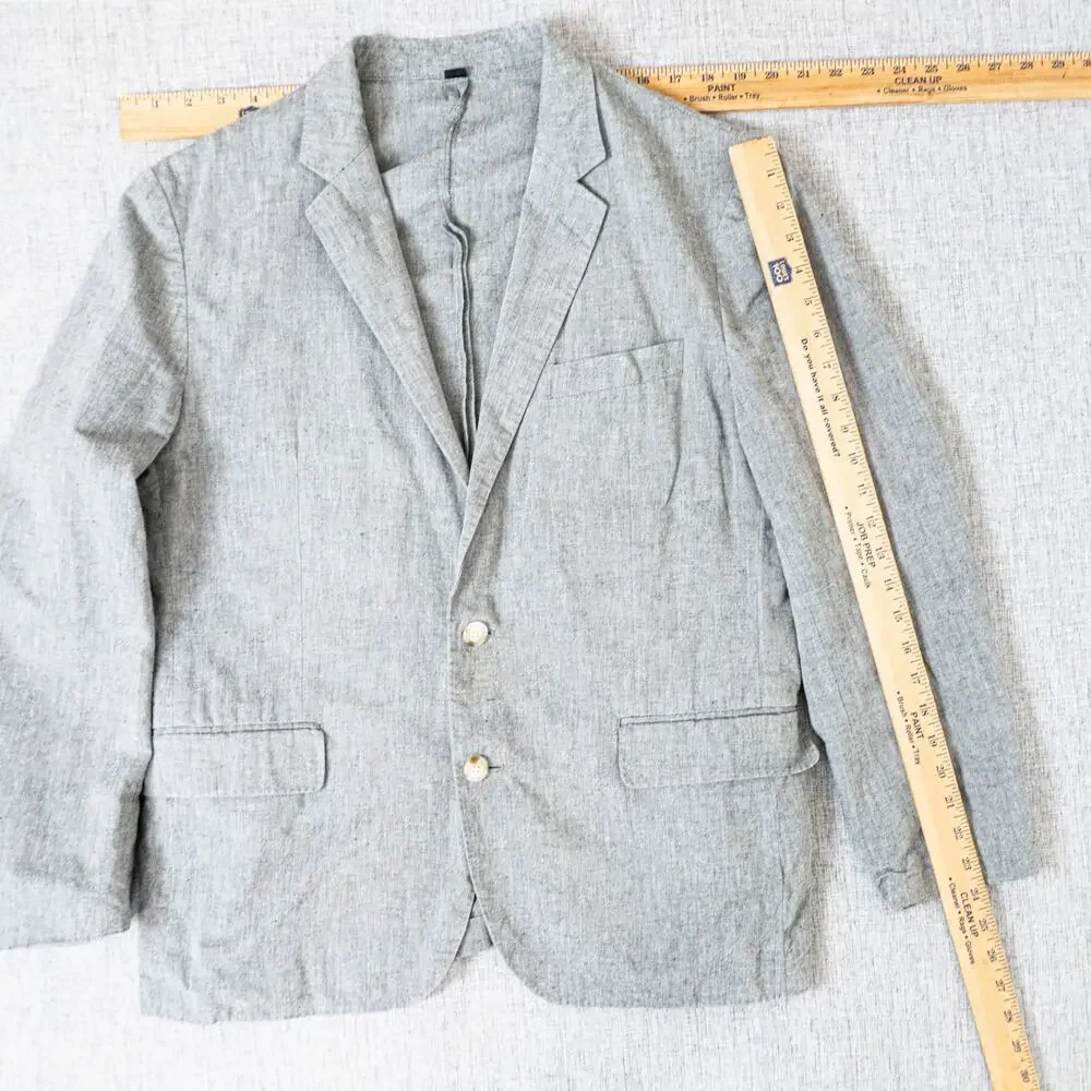 J.Crew Ludlow Slim Unstructured suit Jacket SOMELOS Linen 42S